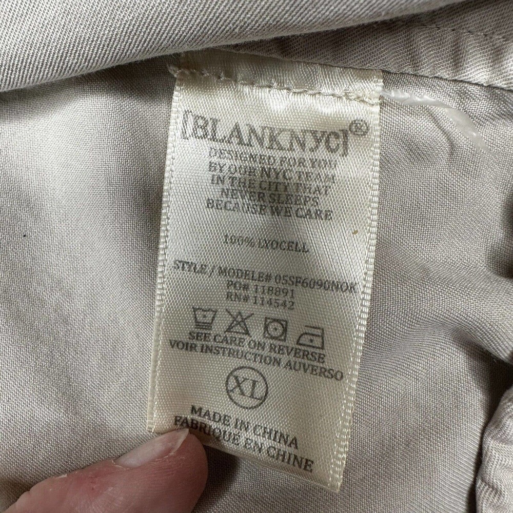 NWOT Anthropologie Blank NYC Breezy Moto Jacket Size XL White Sand Tan - Picture 12 of 13